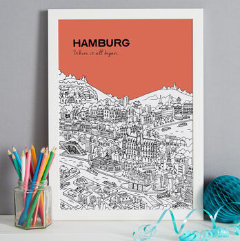 Personalised Hamburg Print, 3 of 9