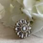 Antique Gold Adjustable Ring With Mehndi Plating, thumbnail 2 of 5