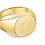 Rounded Classic Signet Ring 18 K Gold Plated Solid Silver, thumbnail 4 of 6