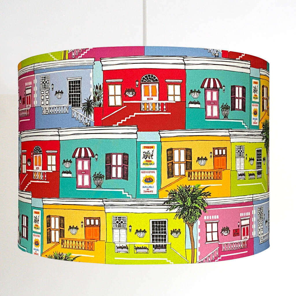 Colourful Happy Houses Ceiling Lampshade, 1 of 10