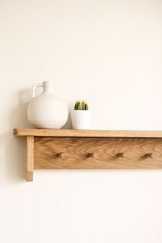 Oak Shaker Peg Shelf, 9 of 12