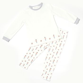 Baby And Children's White Soldier Print Pyjamas, 4 of 7