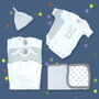 Stripe Print Newborn Baby Clothes Starter Set, thumbnail 1 of 5