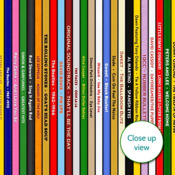 Personalised 50th Birthday Print Music Year 1973 Gift, 4 of 8