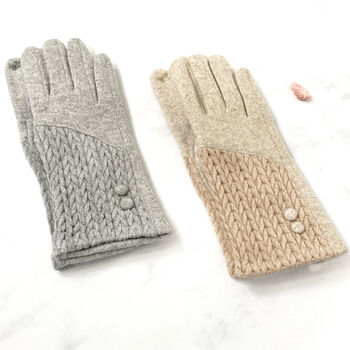 Ladies Soft Cashmere Blend Winter Gloves, 3 of 5