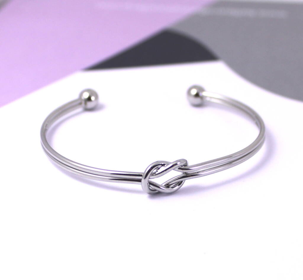 Tie The Knot Infinity Silver Knot Bracelet By Lucy Loves Neko
