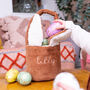 Handmade Bunny Rabbit Easter Hunt Basket, thumbnail 3 of 6