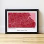 Great North Run Route Map Personalised Runner Gift, thumbnail 2 of 9