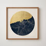 Personalised Circular Map Print With Gold Leaf, thumbnail 2 of 6