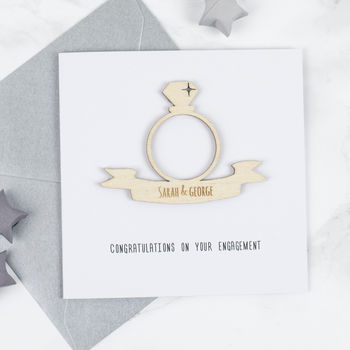 Personalised Engagement Ring Keepsake Card, 2 of 5