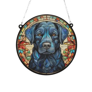 Labrador Black Stained Glass Effect Suncatcher, 2 of 6