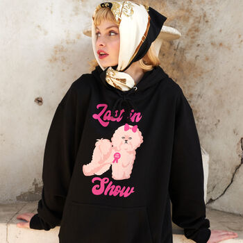 Last In Show Women's Dog Slogan Hoodie, 4 of 5