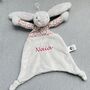 Personalised Beige Floral Bunny Comforter Blanket, thumbnail 3 of 7