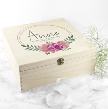 Personalised Floral Wedding Keepsake Box, 8 of 12