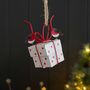 Robins Tying A Parcel Hanging Decoration, thumbnail 3 of 3