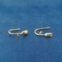 Rosebud Hoop Earrings, thumbnail 3 of 7
