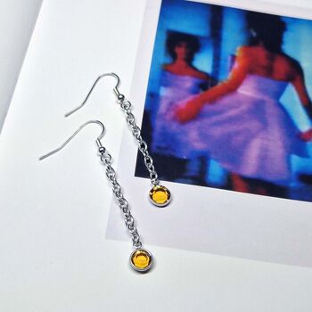 Personalised Silver And Gold Swarovski Gemstone Earrings, 7 of 9