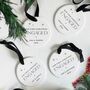 Personalised 'Our First Christmas Engaged' Ceramic Bauble, thumbnail 7 of 9