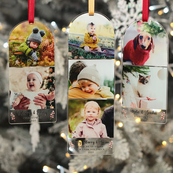 Family Photo Strip Christmas Tree Decoration, 6 of 7