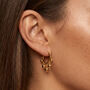 Gold Bobble Charm Hoop Earrings, thumbnail 1 of 3