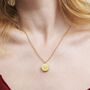 Gold Sun Locket Necklace, thumbnail 1 of 10