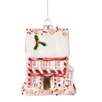 Pink Fairytale Gingerbread House Shaped Bauble, 5 of 5