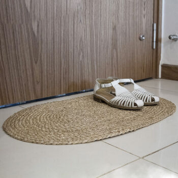 Oval Woven Doormat Large Size, 3 of 8