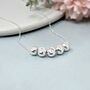50th Birthday Bead Necklace Sterling Silver, thumbnail 1 of 3