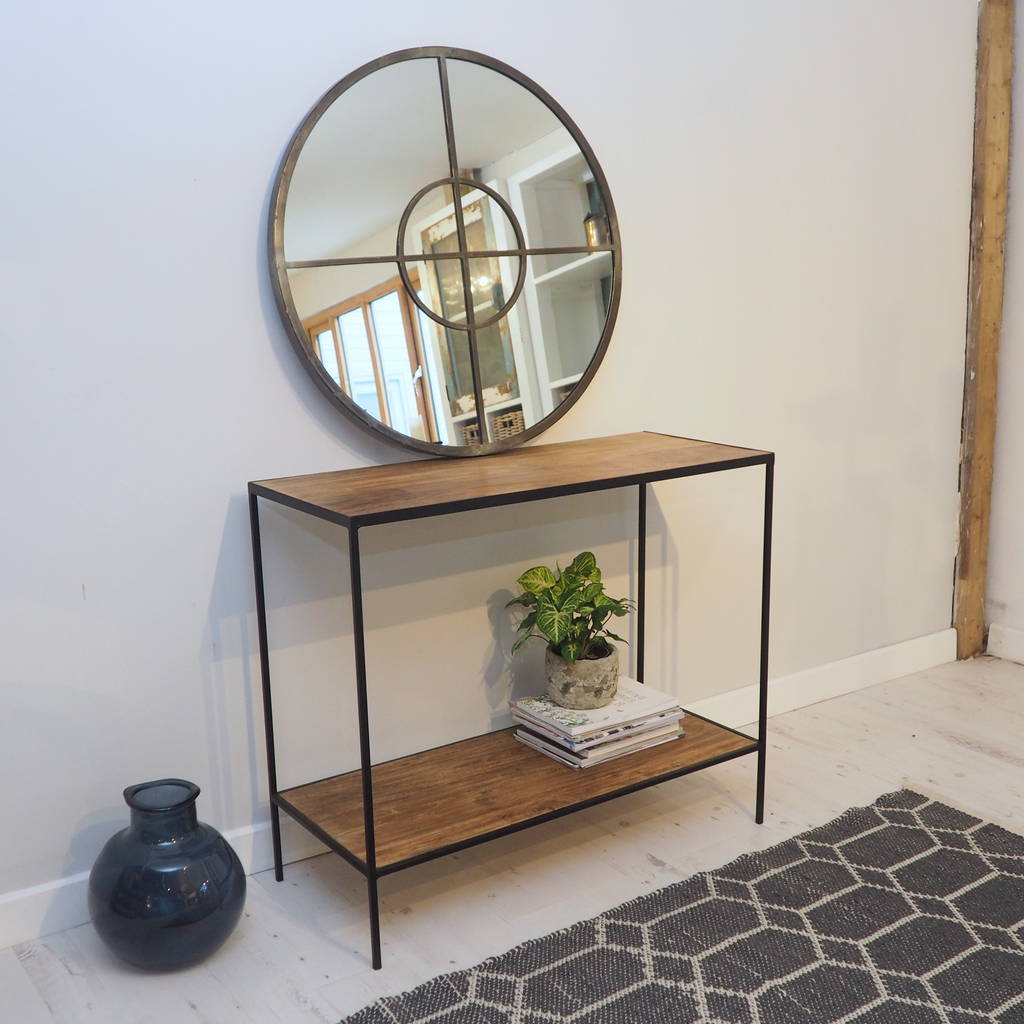 Industrial Console Table With Wood And Metal By Za Za ...