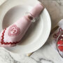 Love Heart Valentine Linen Napkins Set Of Two, thumbnail 5 of 7