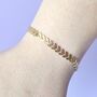Leaf Bracelet In Water Resistant Stainless Steel, thumbnail 1 of 4