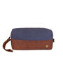 Personalised Blue Canvas And Leather Wash Bag/Dopp Kit, thumbnail 2 of 8