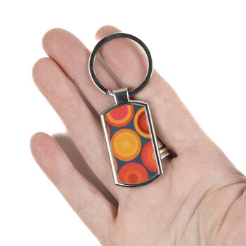 Volcanic Circles Handprinted Keyring, 3 of 7