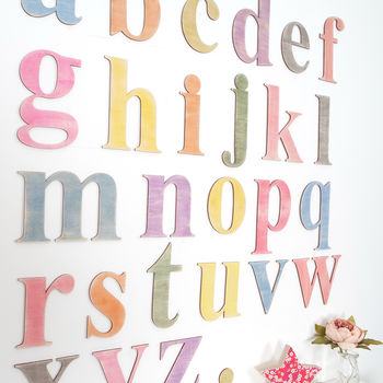 Hand Stained Wooden Alphabet Rainbow Letters, 8 of 9