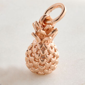 Pineapple Chunky Silver Charm Pendant, 4 of 8