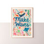 Make Waves Sea Life Art Print, thumbnail 2 of 9