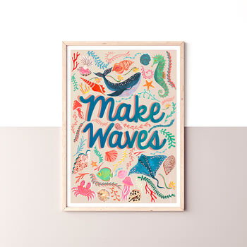 Make Waves Sea Life Art Print, 2 of 9