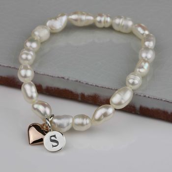 Personalised Children's Pearl And Heart Bracelet, 3 of 9