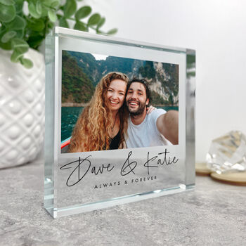 Personalised Couples Names And Photo Crystal Token, 7 of 9