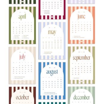 2026 Desk Calendar With Refillable Cards With Wood Stand, 9 of 10