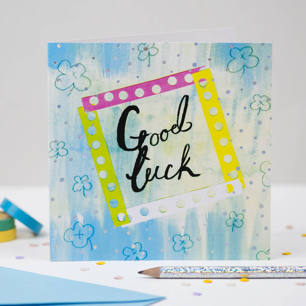 'Good Luck' Greeting Card, 1 of 2