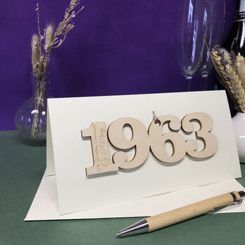 Personalised 1963 60th Anniversary Year Card, 5 of 10