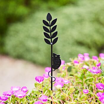 Recycled Metal Harvest Mouse Silhouette Garden Stake, 2 of 5