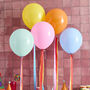 Colourful Balloons With Tassels X Five, thumbnail 1 of 3