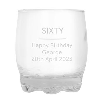 Personalised Any Text Glass Whisky Tumbler, 6 of 11