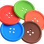 Set Of Five Cute Silicone Button Coasters, thumbnail 3 of 5
