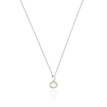 Rose, Silver Or Gold Single Pearl Pendant Necklace, 9 of 12