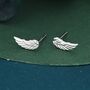Sterling Silver Angel Wings Stud Earrings, thumbnail 1 of 12