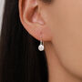 Sterling Silver Tiny Kintsugi Disk Drop Earrings, thumbnail 6 of 11