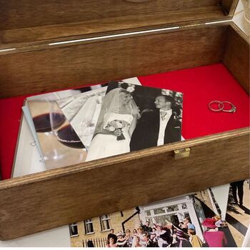 Personalised Antiqued Christening Memory Box, 8 of 10